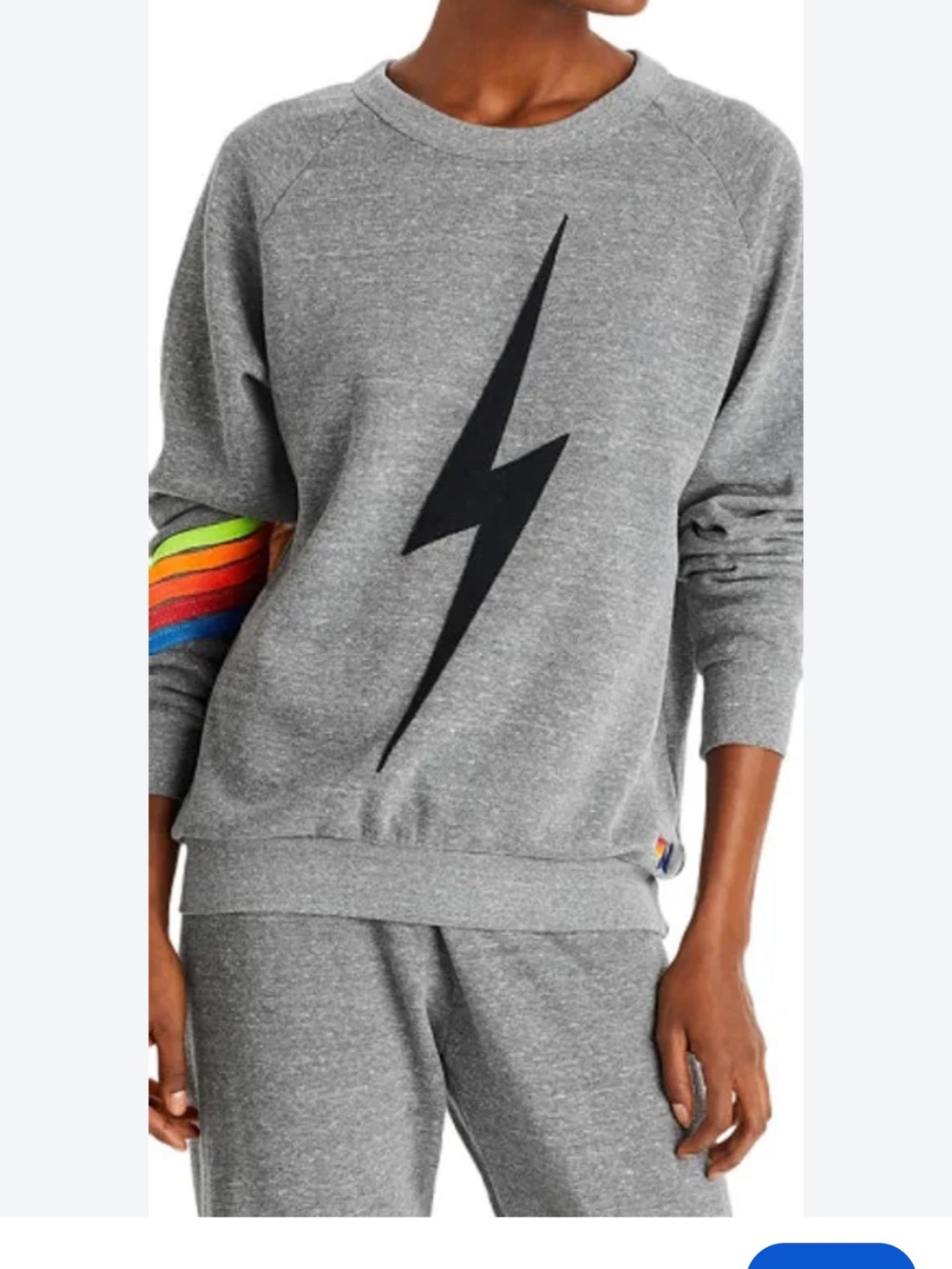 Aviator nation heather grey Chevron bolt sweat set